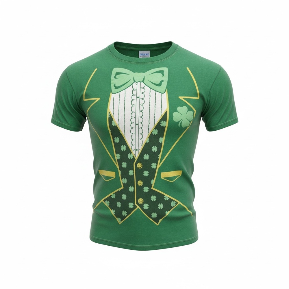 Gildan Green Tuxedo Graphic Tee